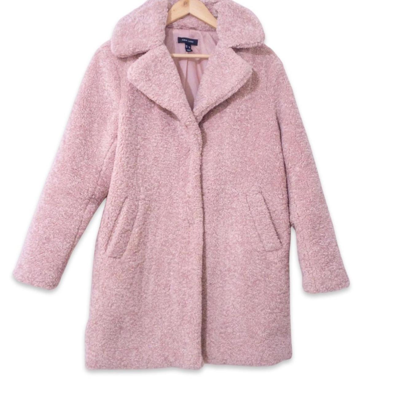 Pink New Look Faux Fur Coat, XS / 6 This lovely... Depop
