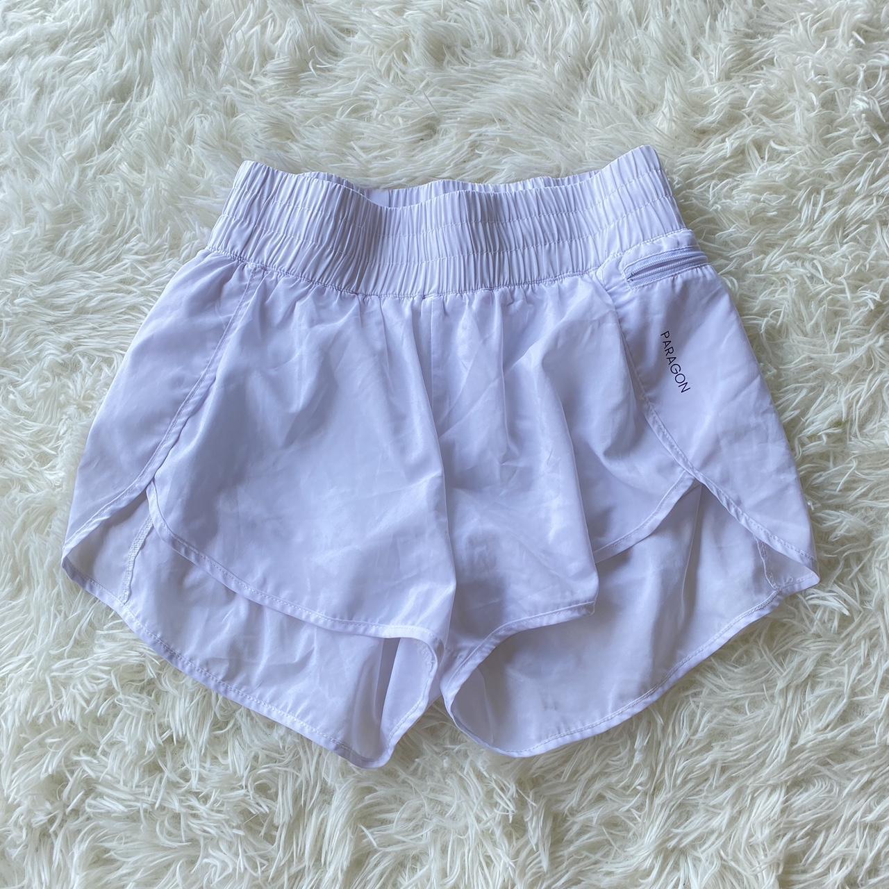 Paragon fitted white athletic shorts • xs Depop