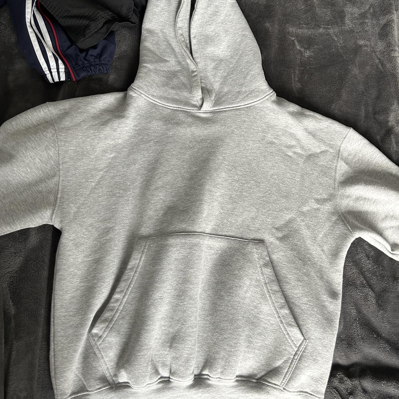 Grey oversized hoodie Will fit sizes 6-8 Says size... - Depop