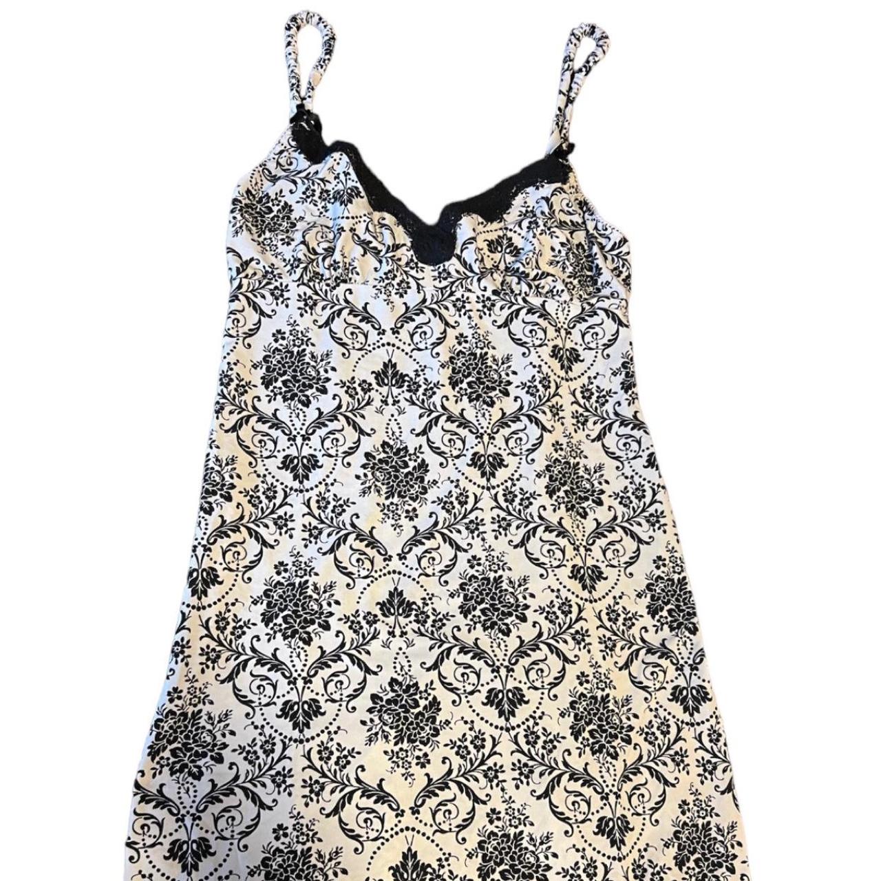 Vintage black and white slip dress vintage Y2K Depop