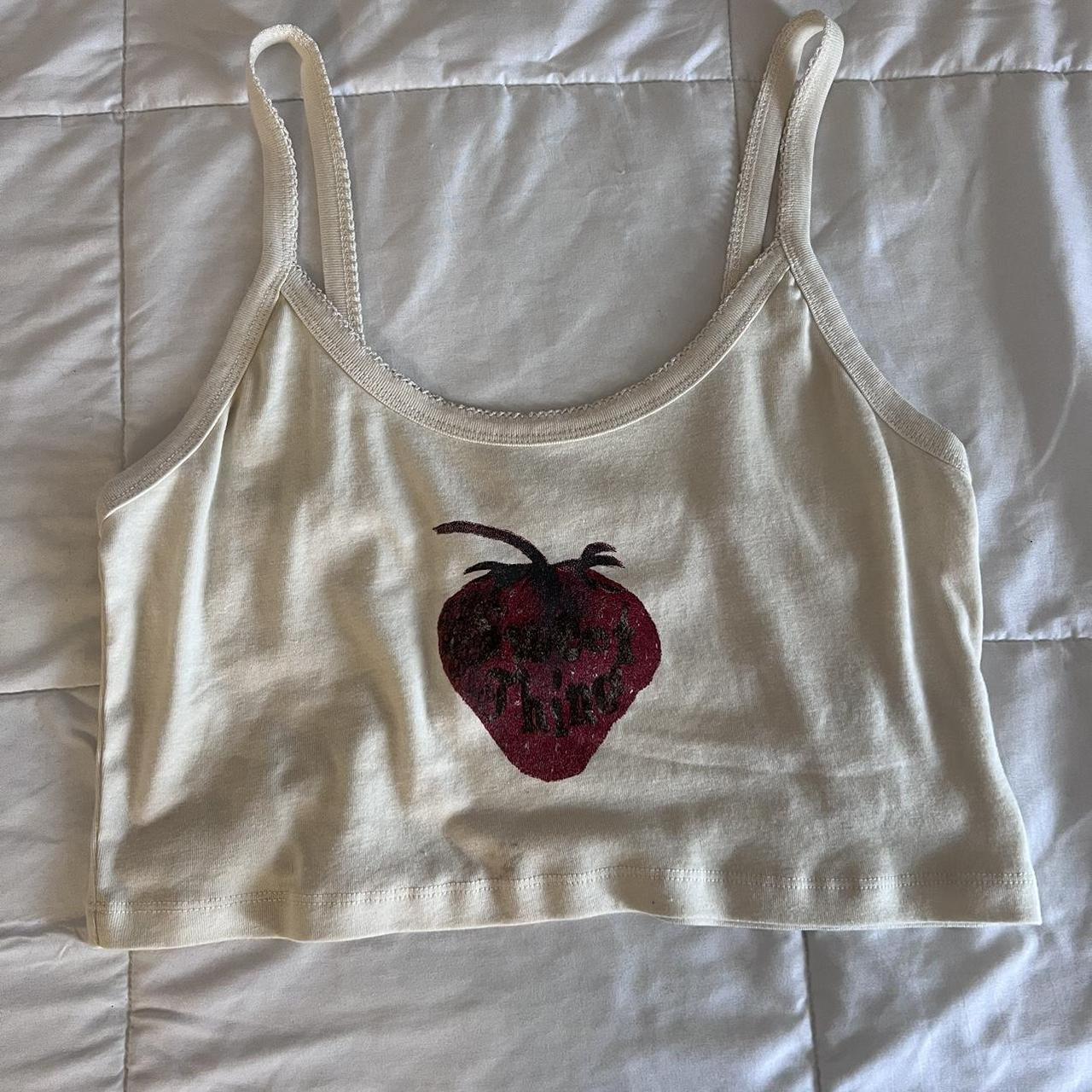 urban outfitters “sweet thing” strawberry tank... - Depop