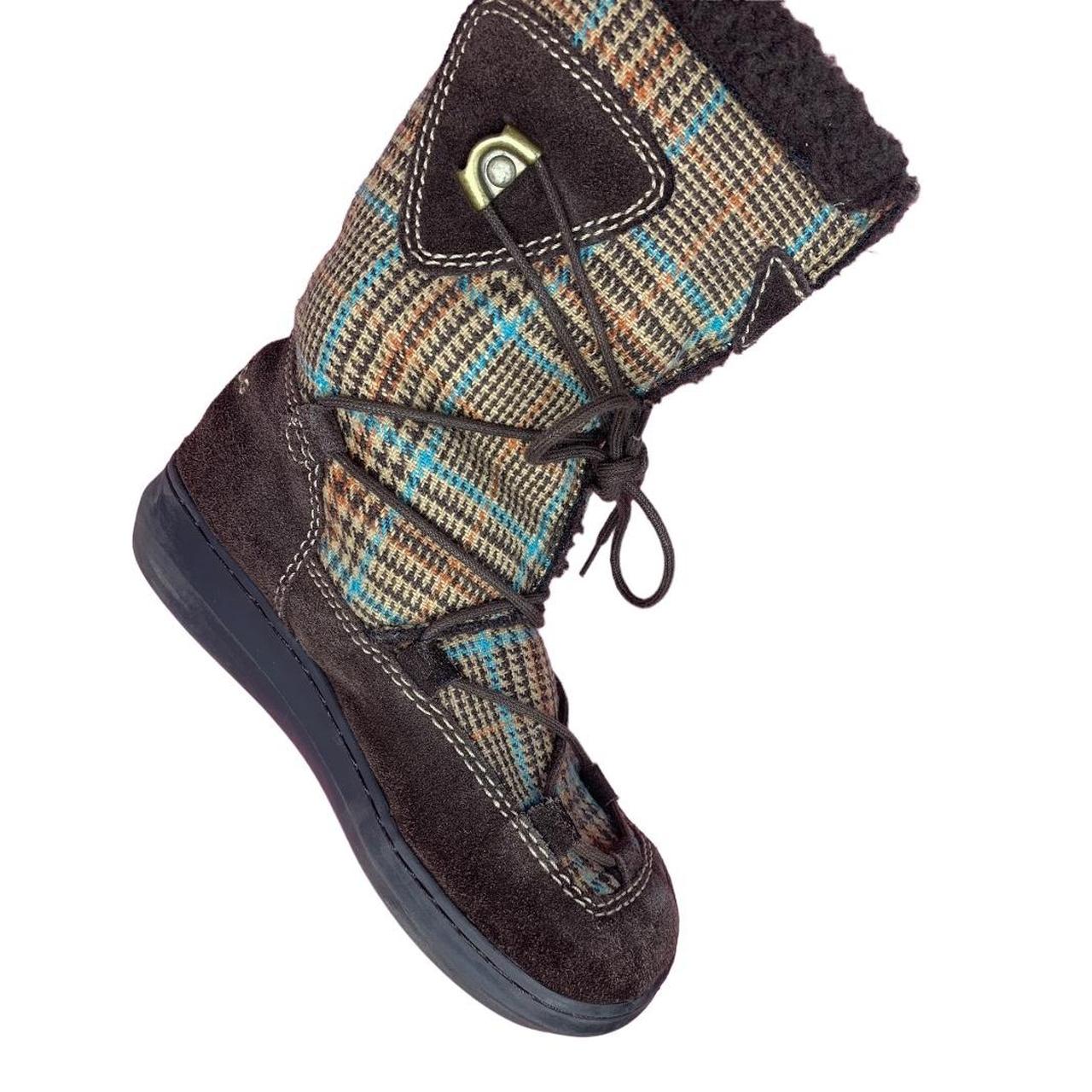 Y2k plaid snow boots 2000’s ‘rocket dog’ brown,... Depop