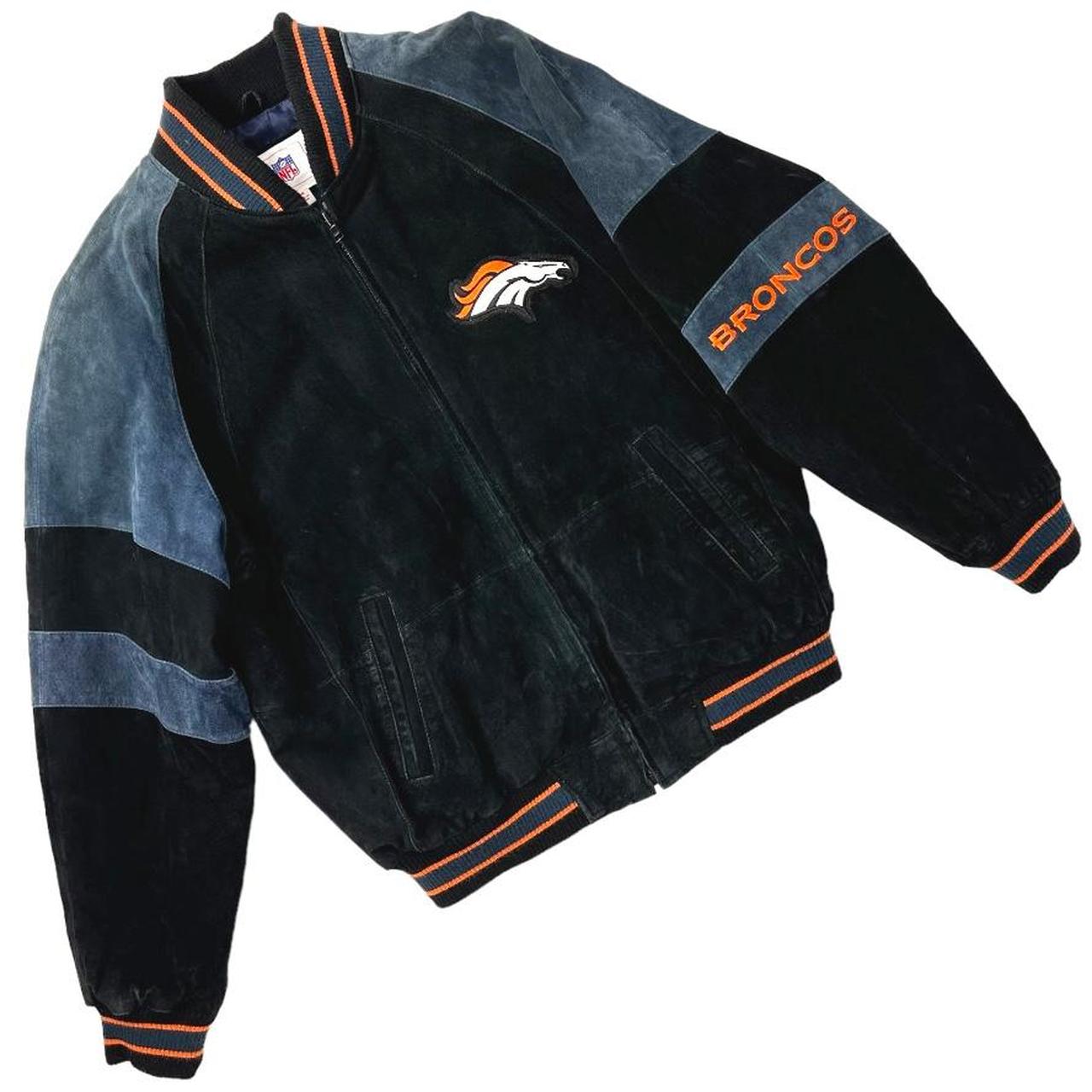 denver broncos vintage nfl leather jacket