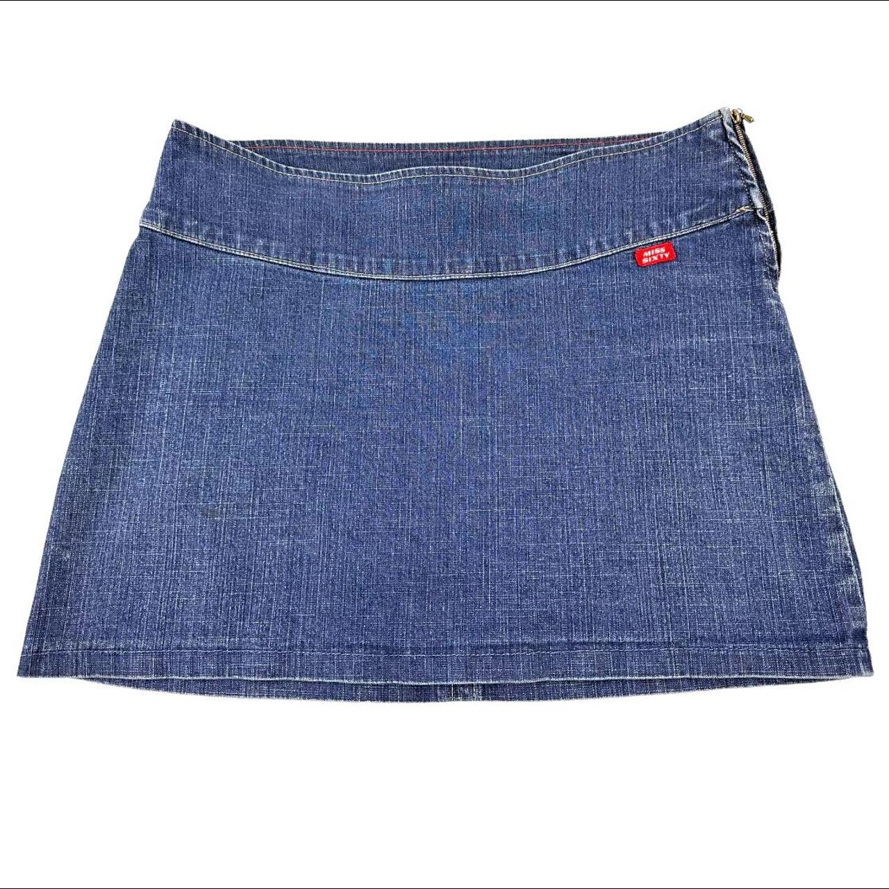 Vintage miss sixty denim mini skirt RARE 90s miss... - Depop