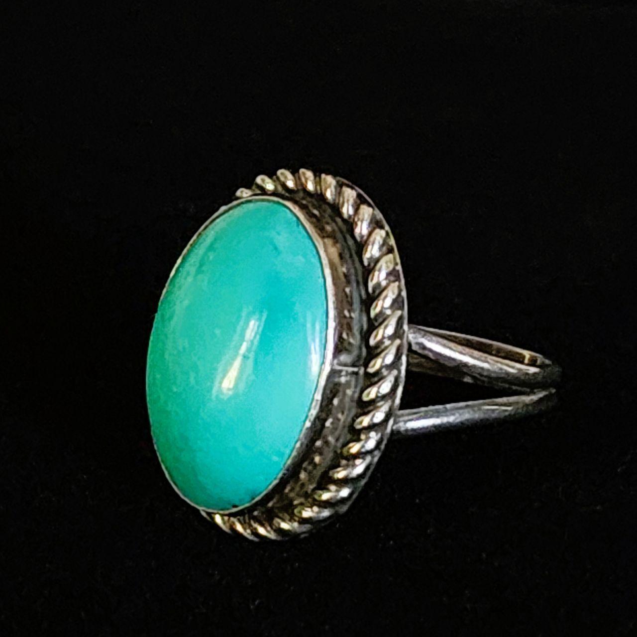 Native Women's Ring - Silver/Blue – Authentic Nav… - image 1
