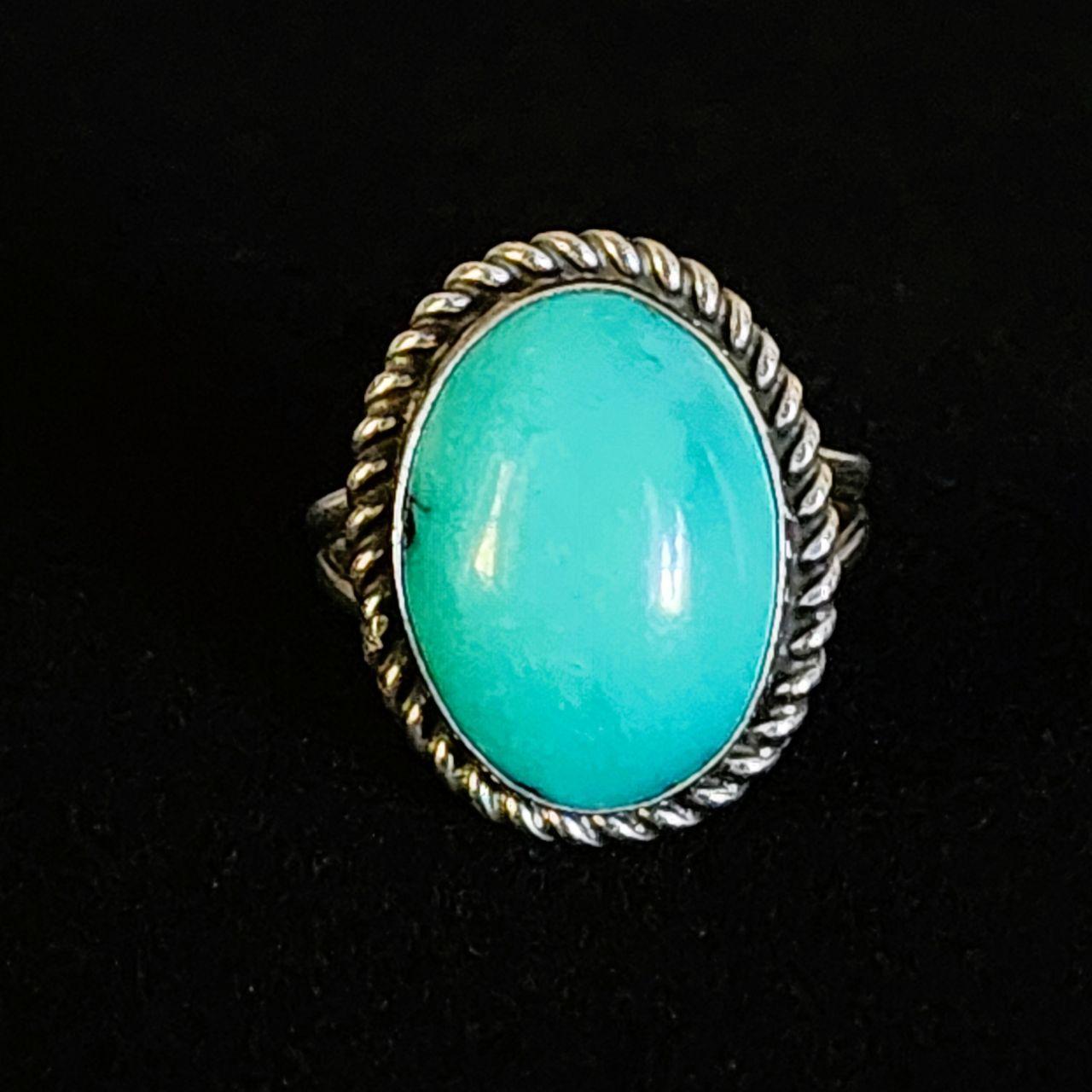 Native Women's Ring - Silver/Blue – Authentic Nav… - image 2