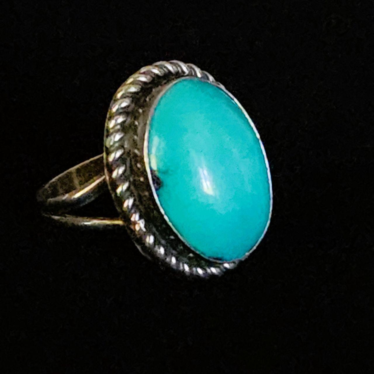 Native Women's Ring - Silver/Blue – Authentic Nav… - image 3