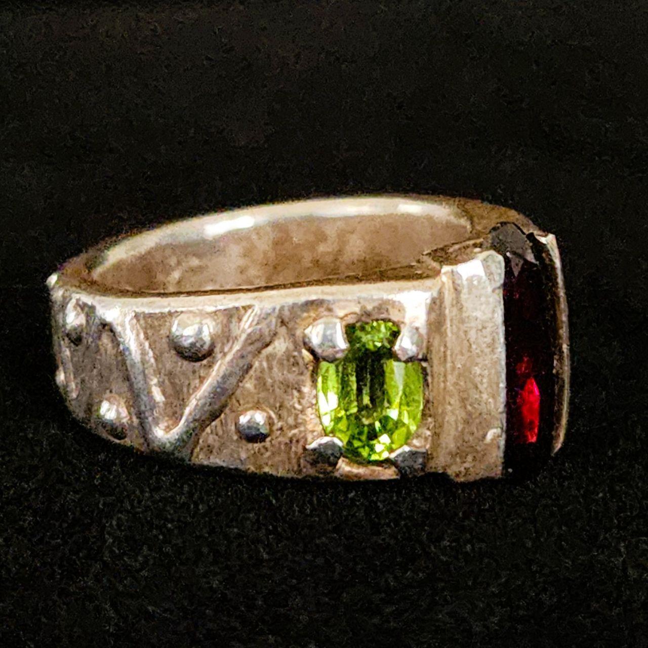 Artisan Crafted Women's Ring - Silver/Multi – Vin… - image 3