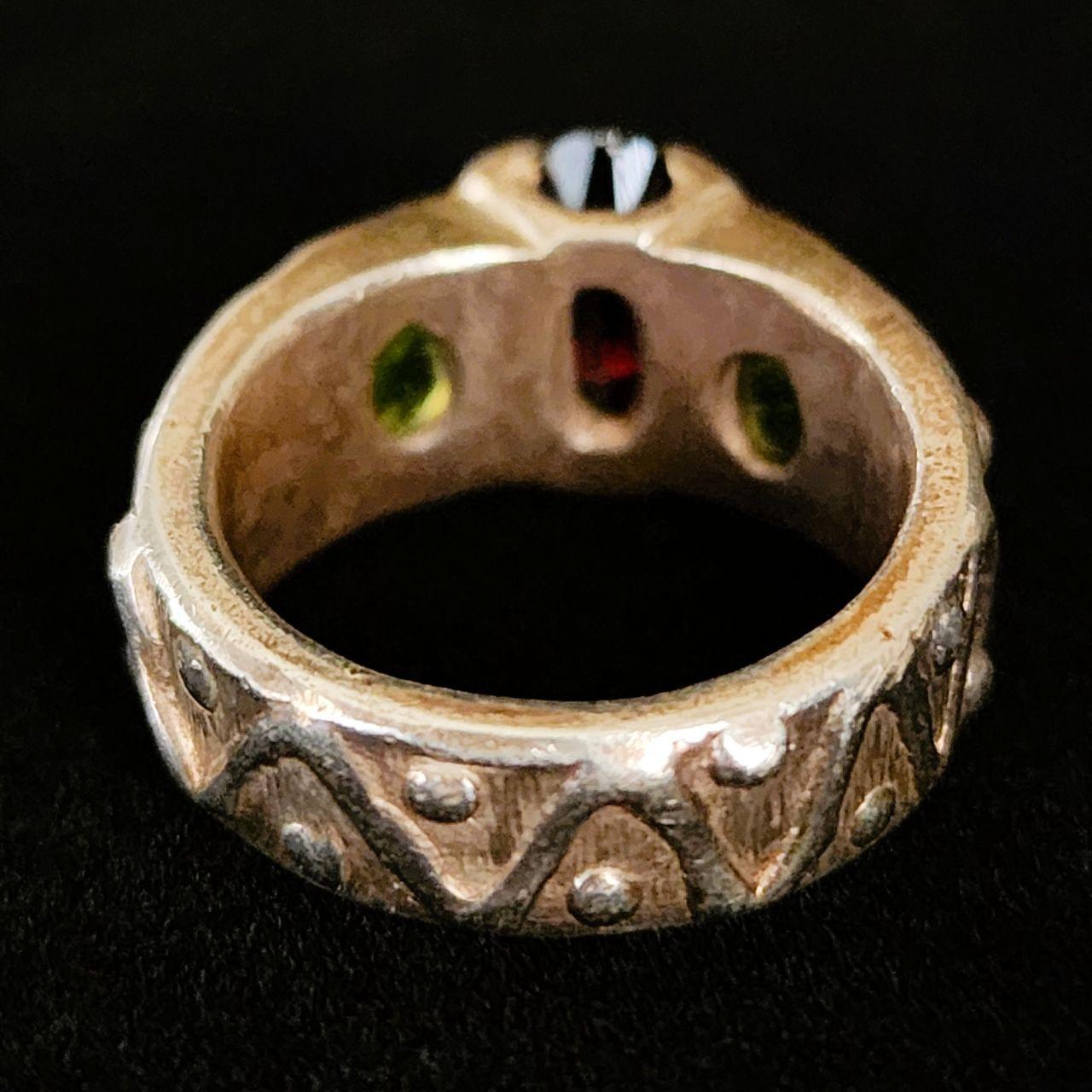 Artisan Crafted Women's Ring - Silver/Multi – Vin… - image 4