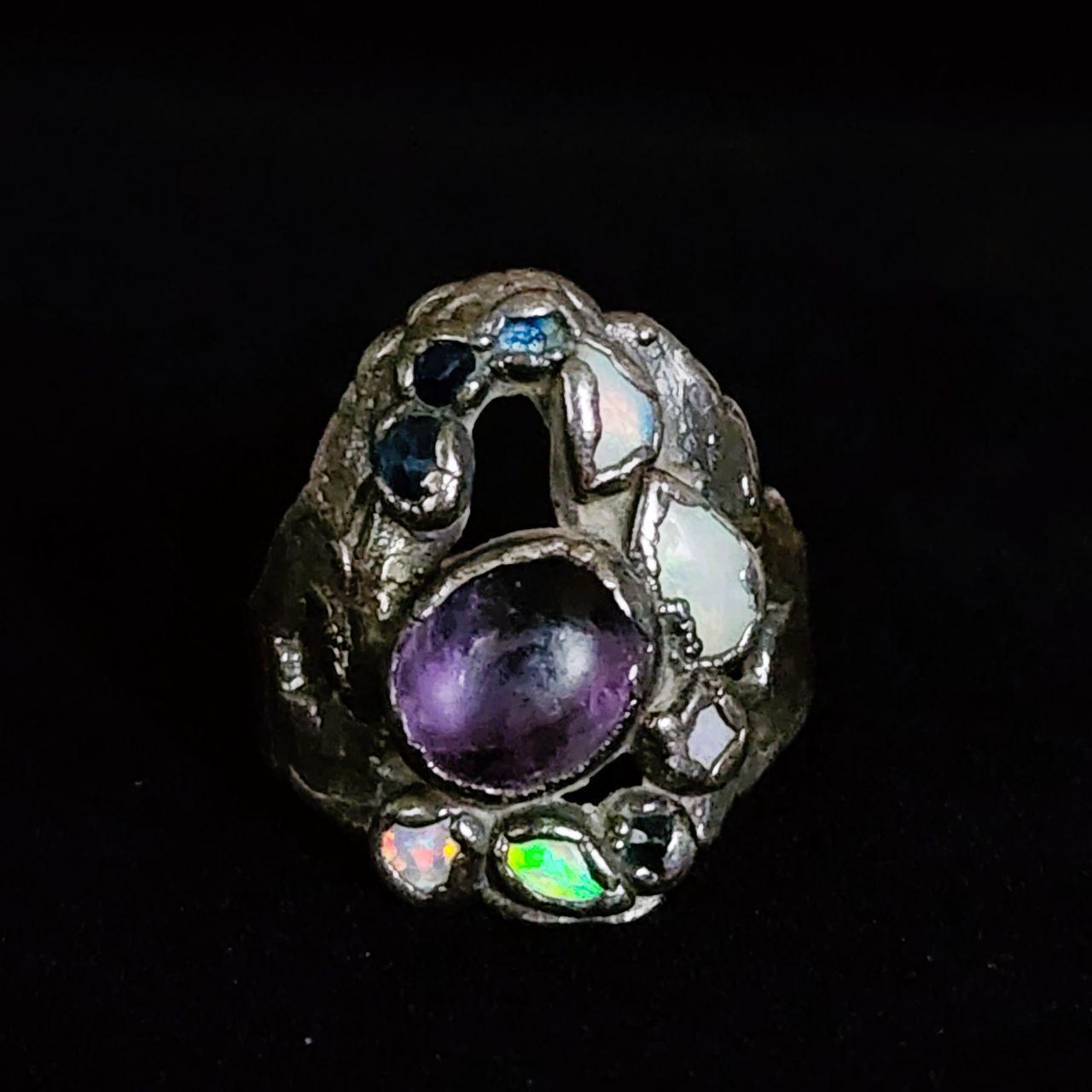 Artisan Crafted Women's Ring - Silver/Multi – Vin… - image 7