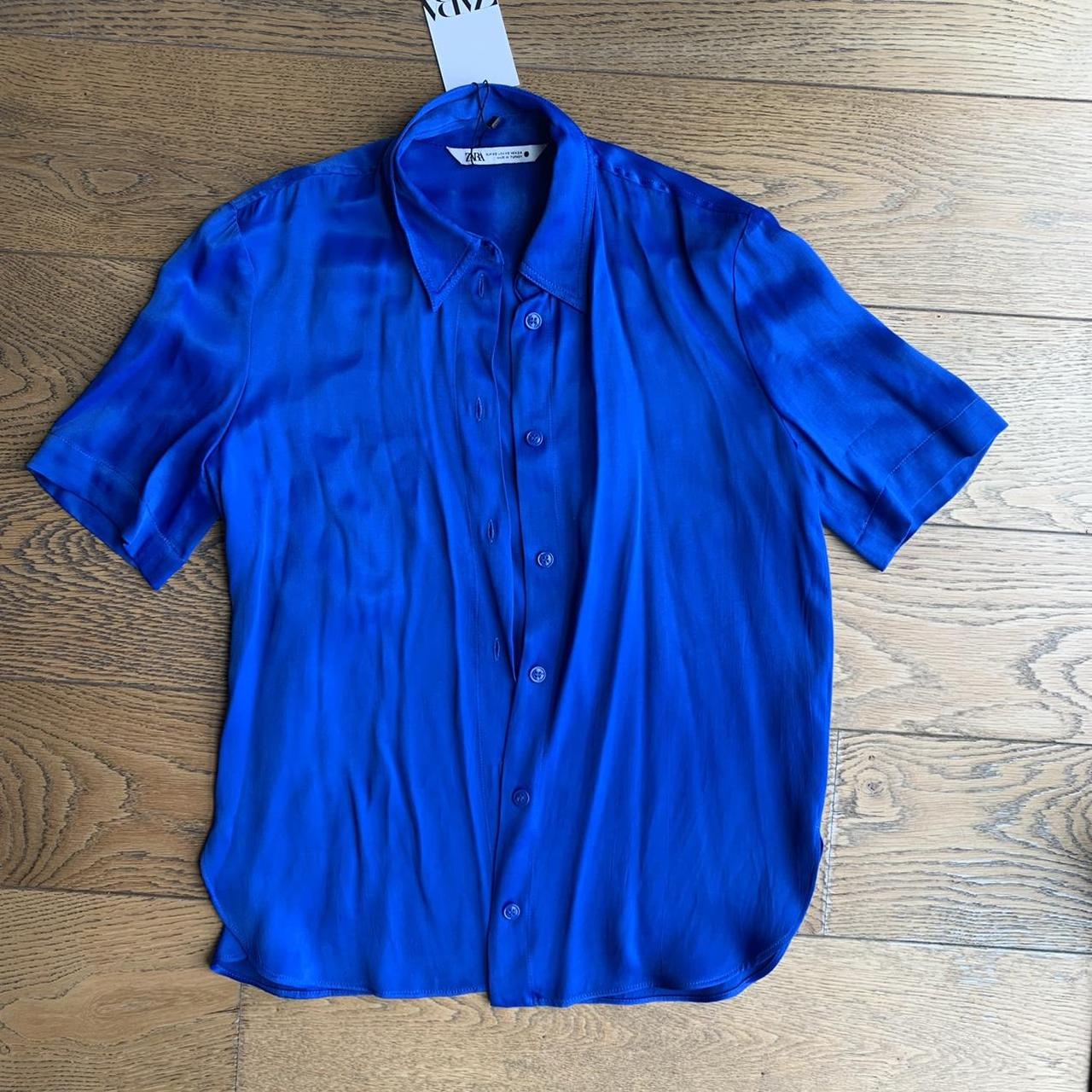 Brand Zara Description Zara royal blue satin... Depop