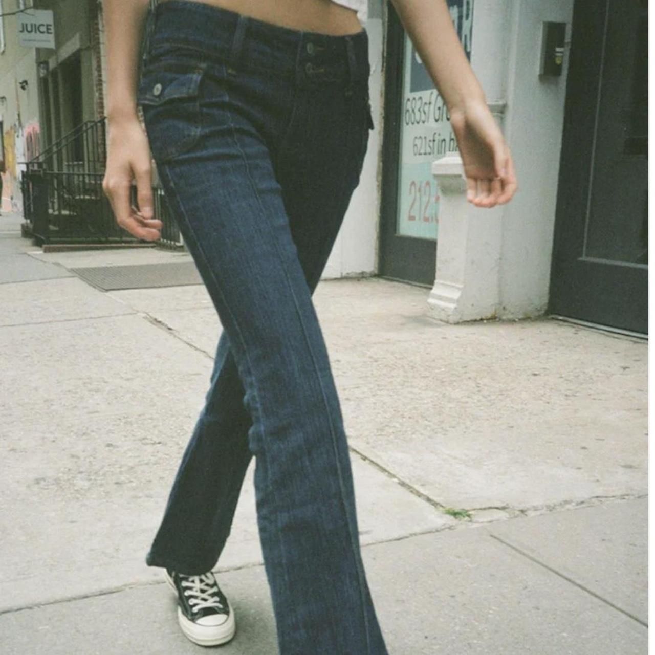 brandy agatha denim jeans Low rise flare jeans... Depop