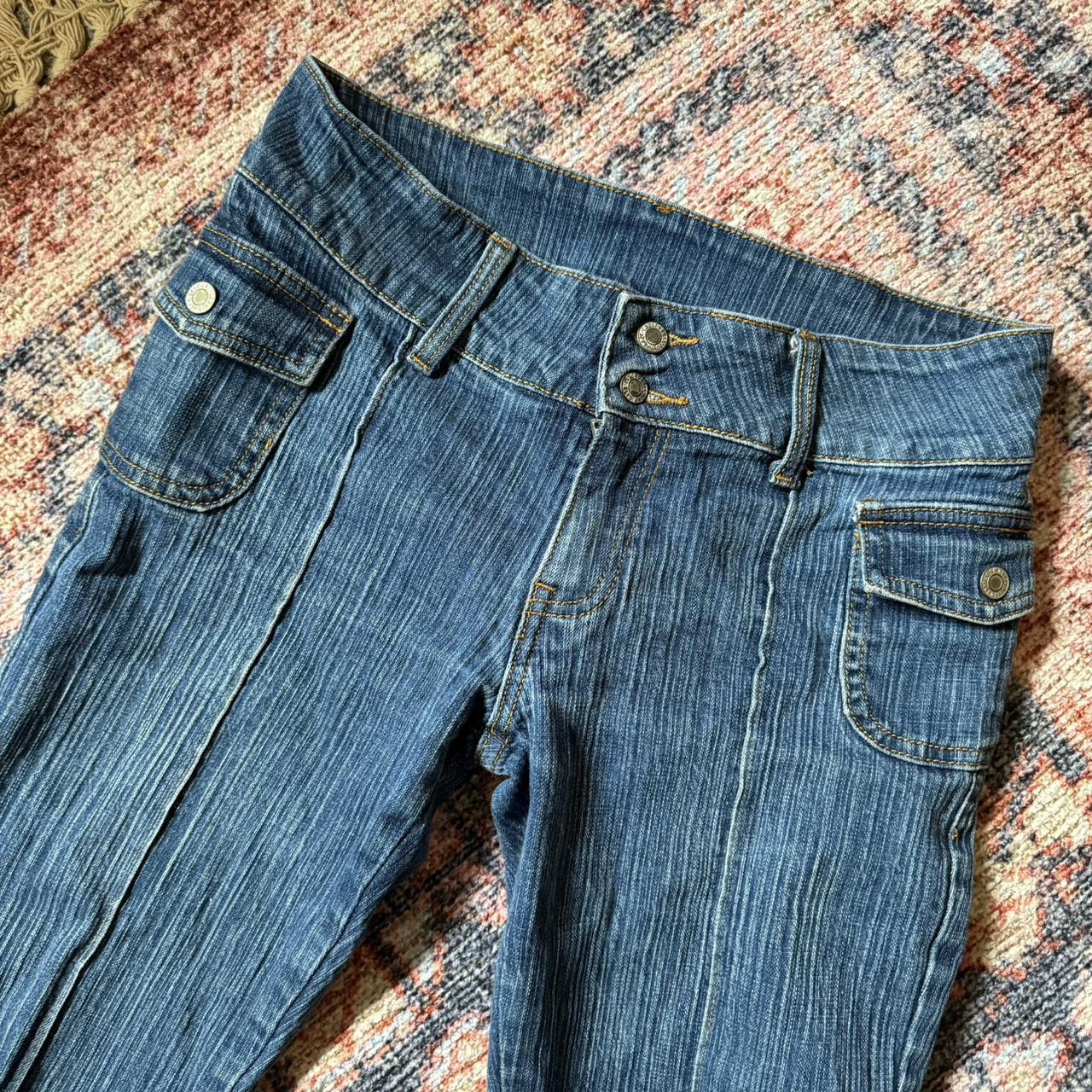 brandy agatha denim jeans Low rise flare jeans... - Depop