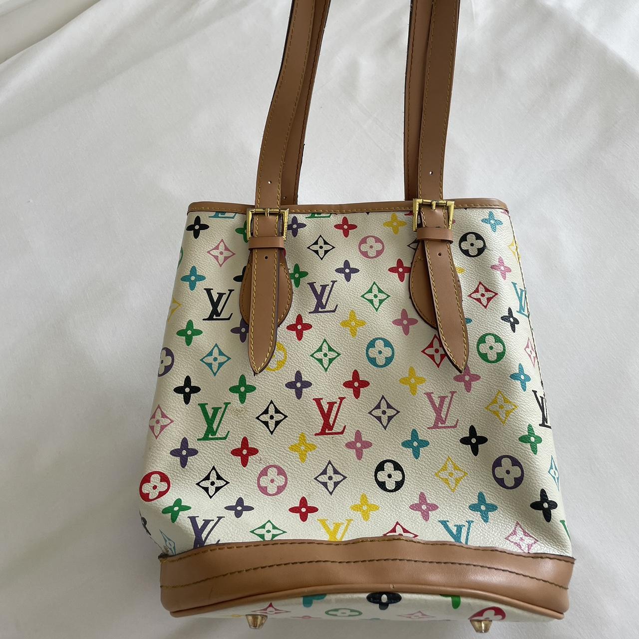F a k e Louis Vuitton Monogram colored bag - Depop