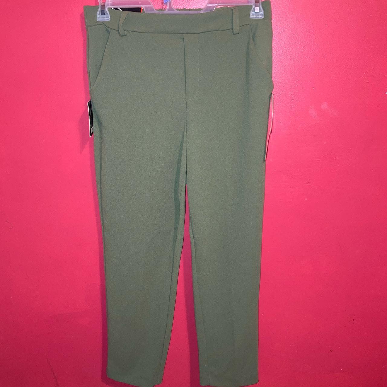 Marshall Women's Khaki and Green Trousers Depop