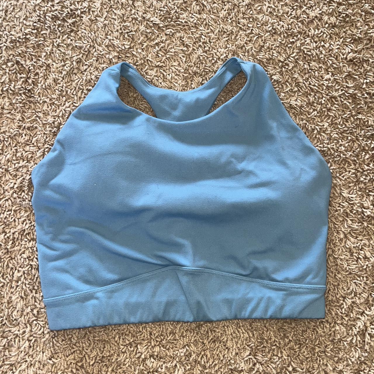 light blue alphalete sports bra. lightly used. very... - Depop