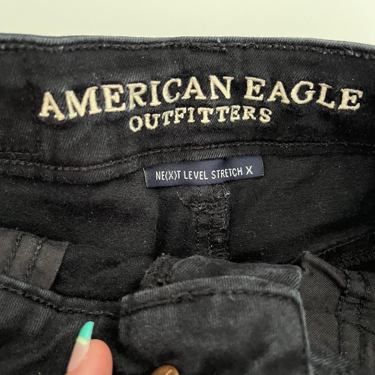 American Eagle Black stretchy jean shorts So cute... - Depop