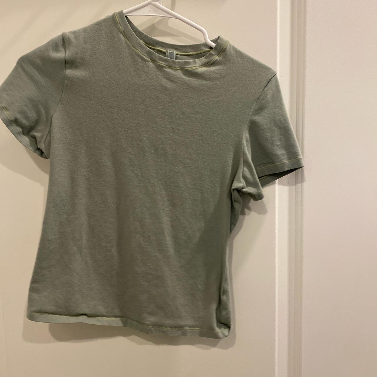 SKIMS Green Cotton Jersey T-shirt - Mineral