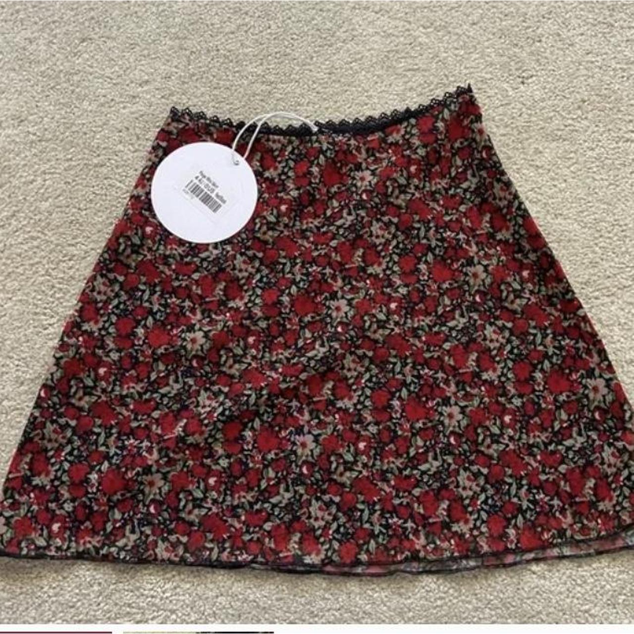 Princess Polly floral mini skirt > red florals with... Depop