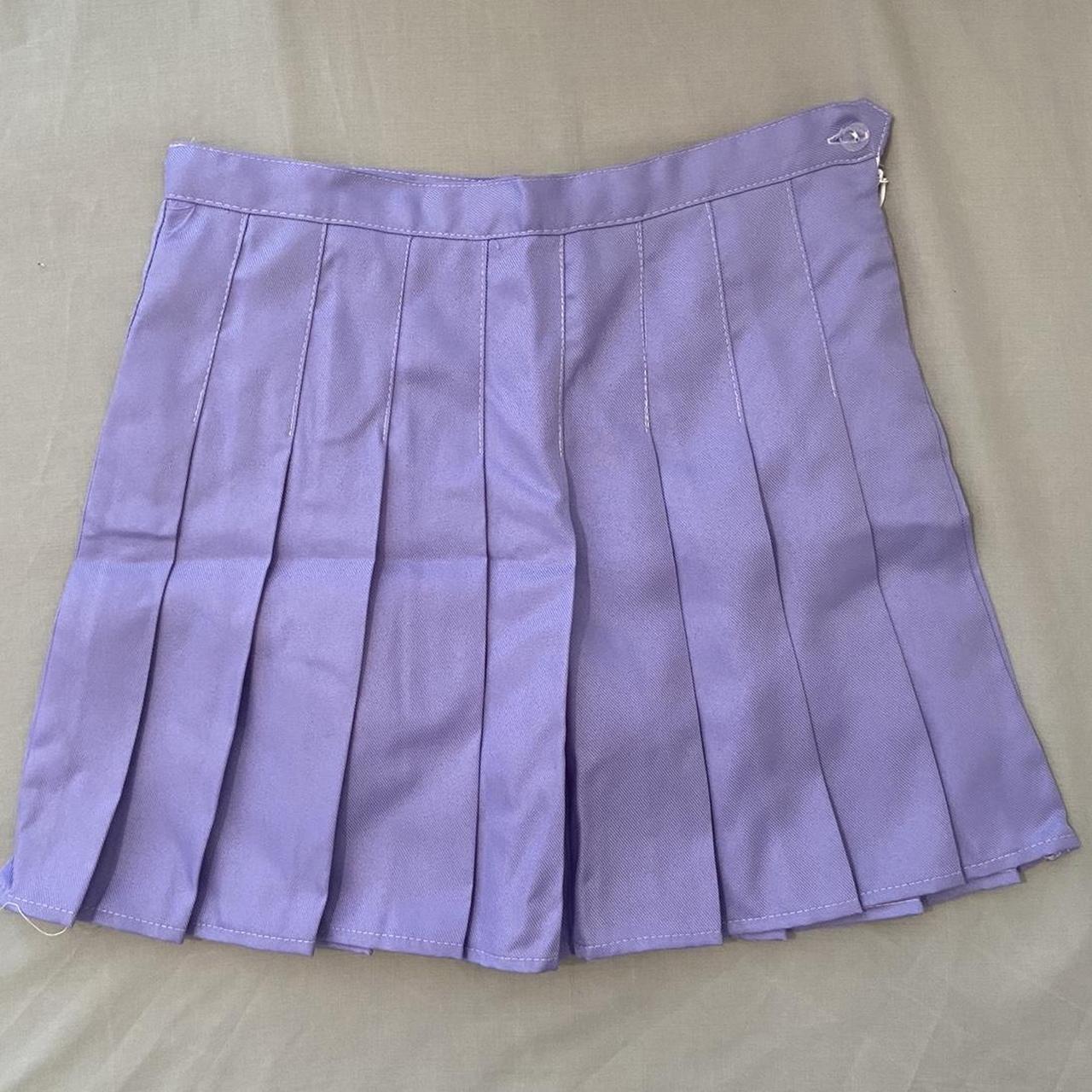 purple pleated skirt 💜 size s 💜 free shipping!! 💜... - Depop