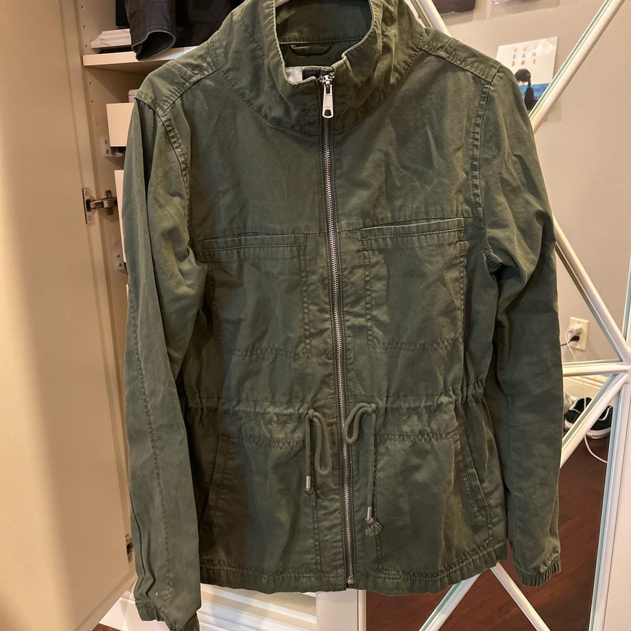 Old Navy Cargo Style zip up jacket green