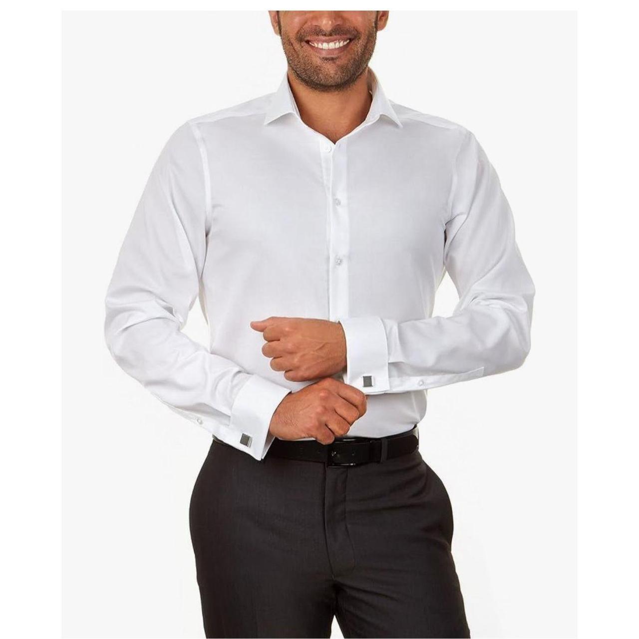 Calvin klein men's white dress shirt online