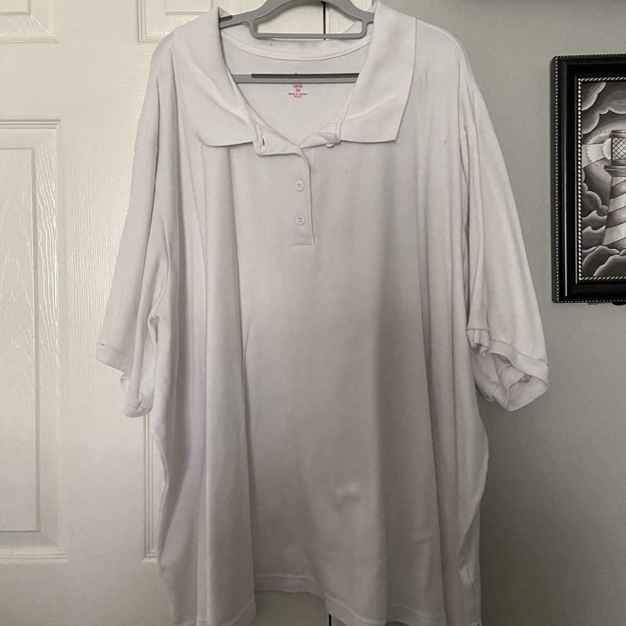 White polo from Women Within. 5x There’s a small... - Depop