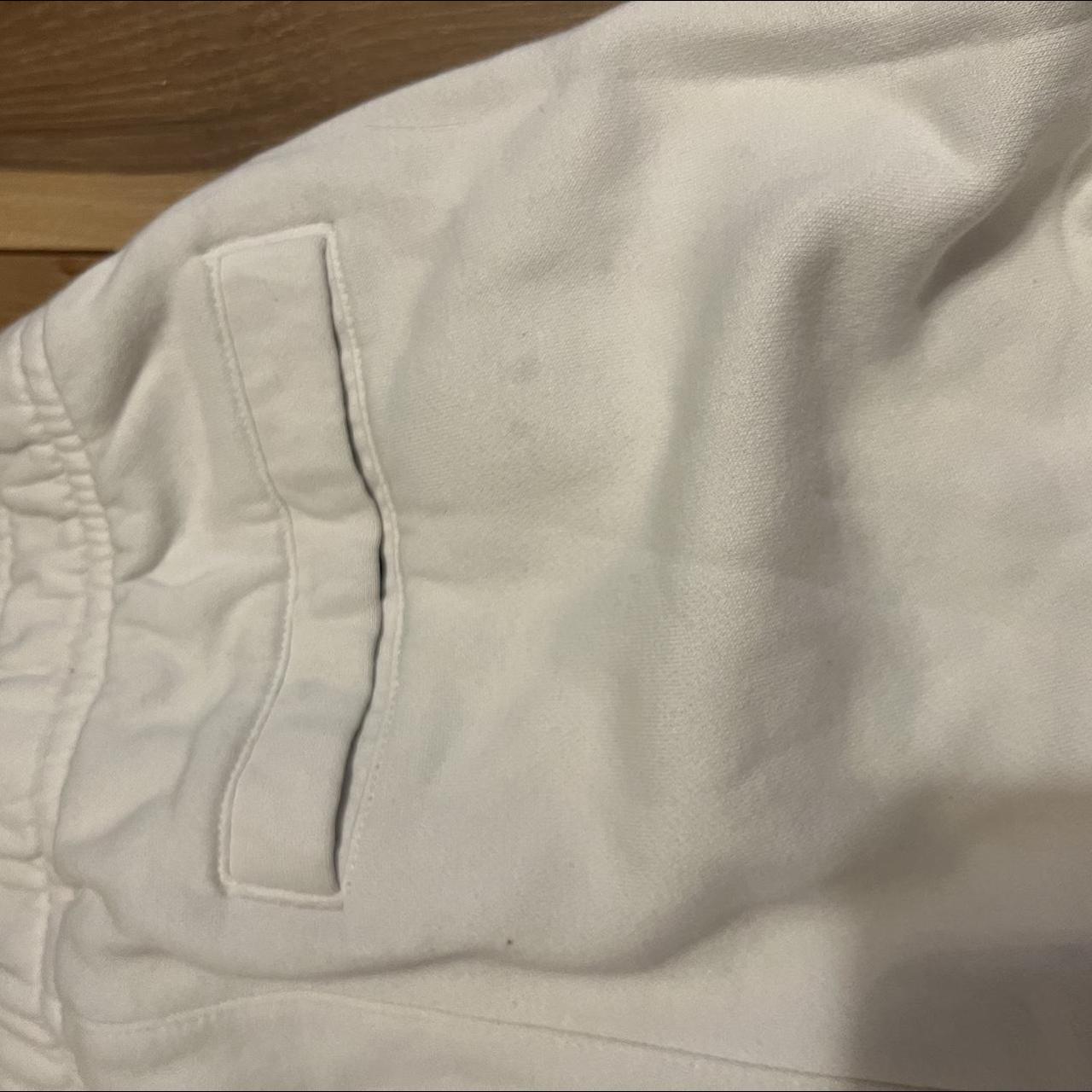 -White Nike sweatpants -small stain seen in 2 photo... - Depop