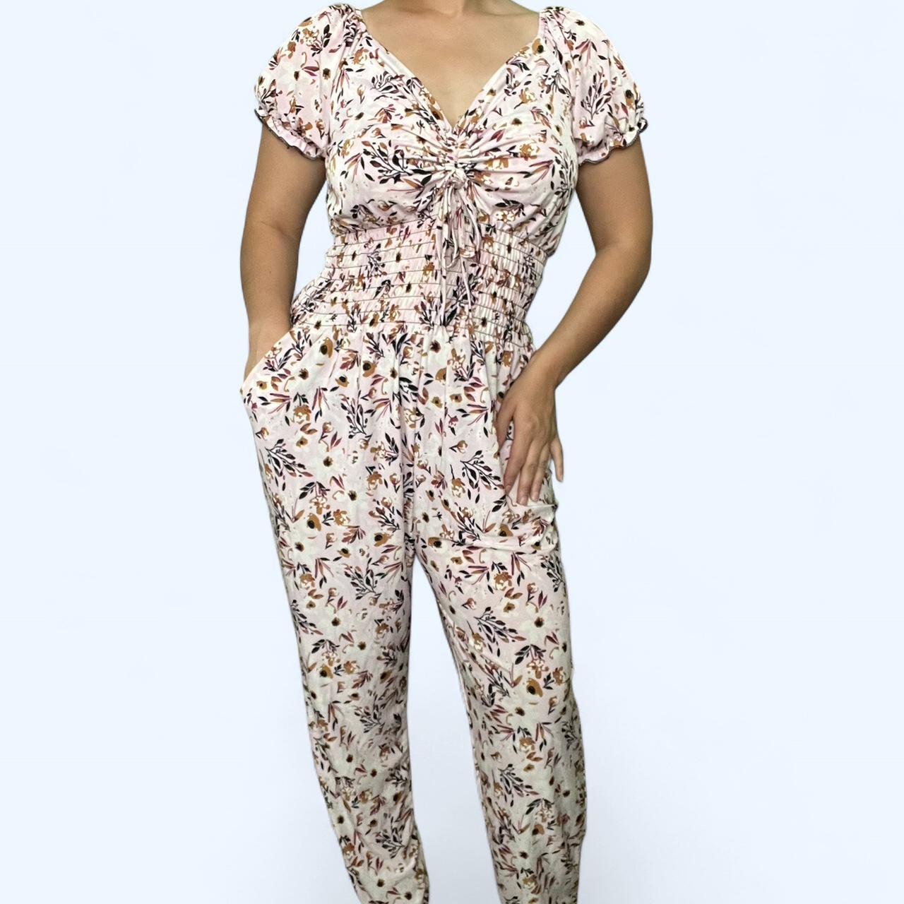 Source Unknown Women's Palazzo Jumpsuit - Multi/P… - image 1