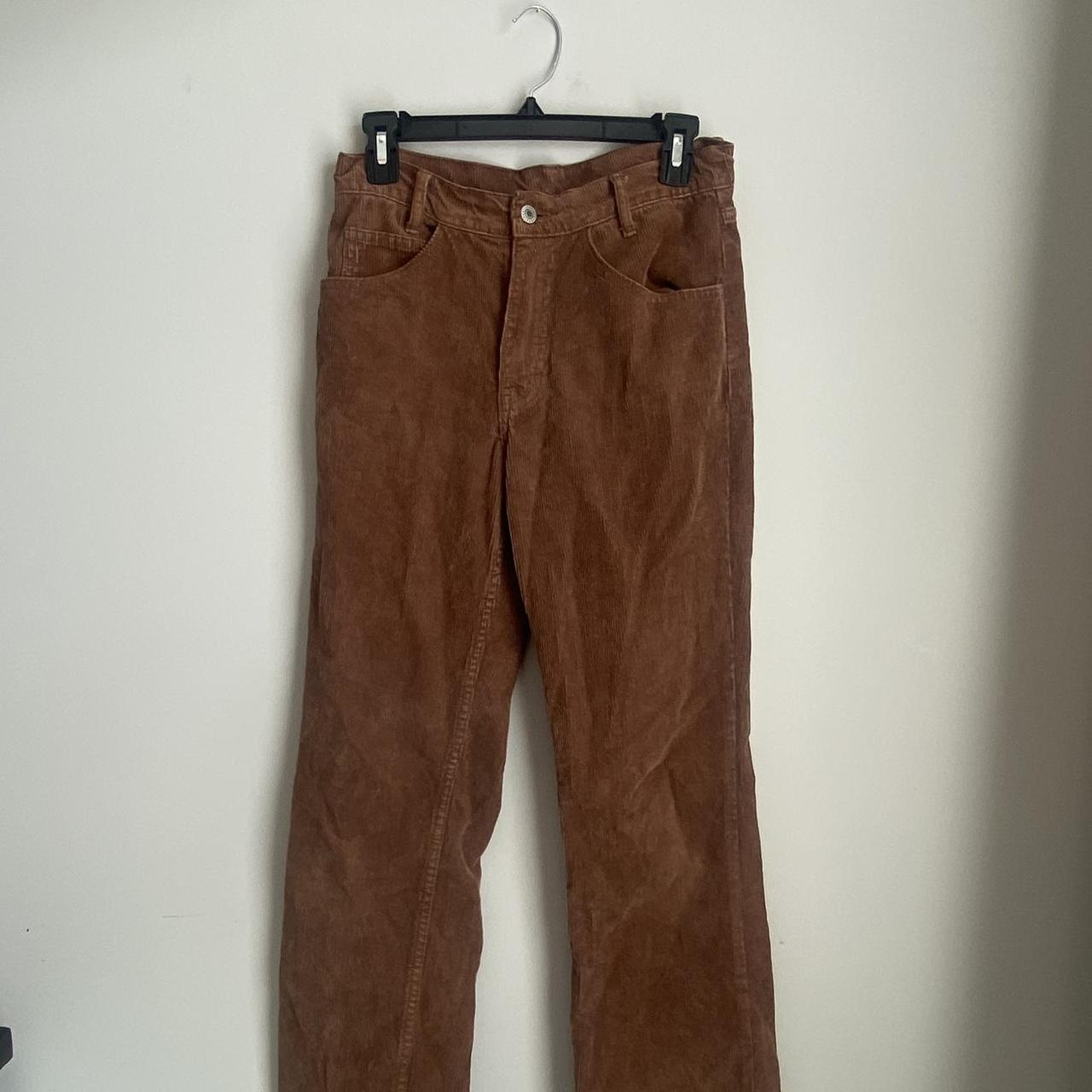 john galt brown corduroy mid ride pants - Depop