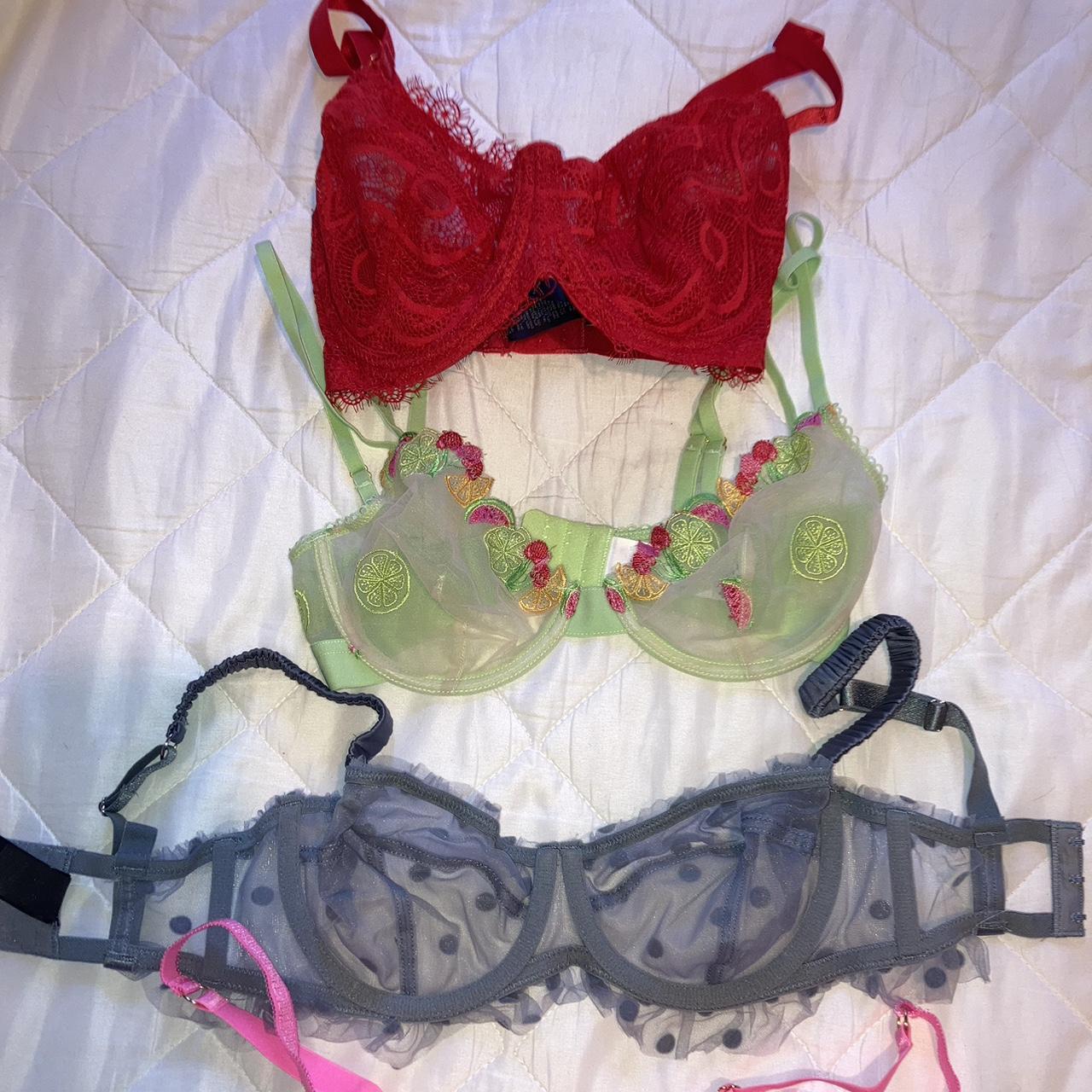 Large cup, small band 4 bras 28e 28f ASOS... - Depop