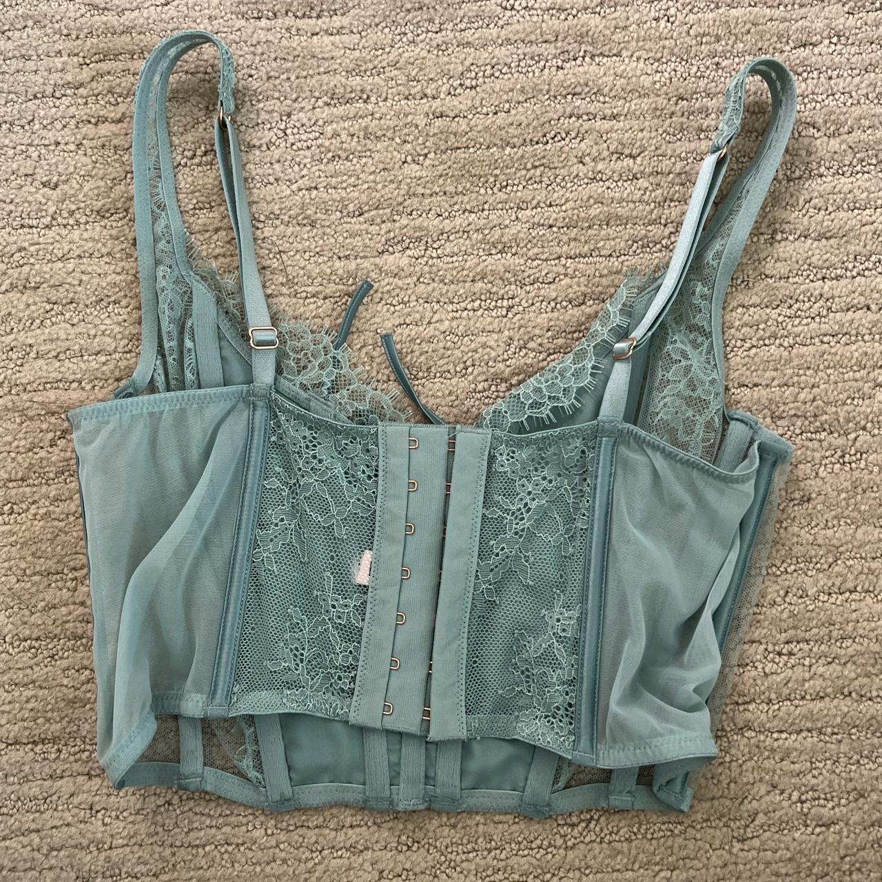 VICTORIA SECRET TEAL CORSET 🦋 - worn twice - got it - Depop