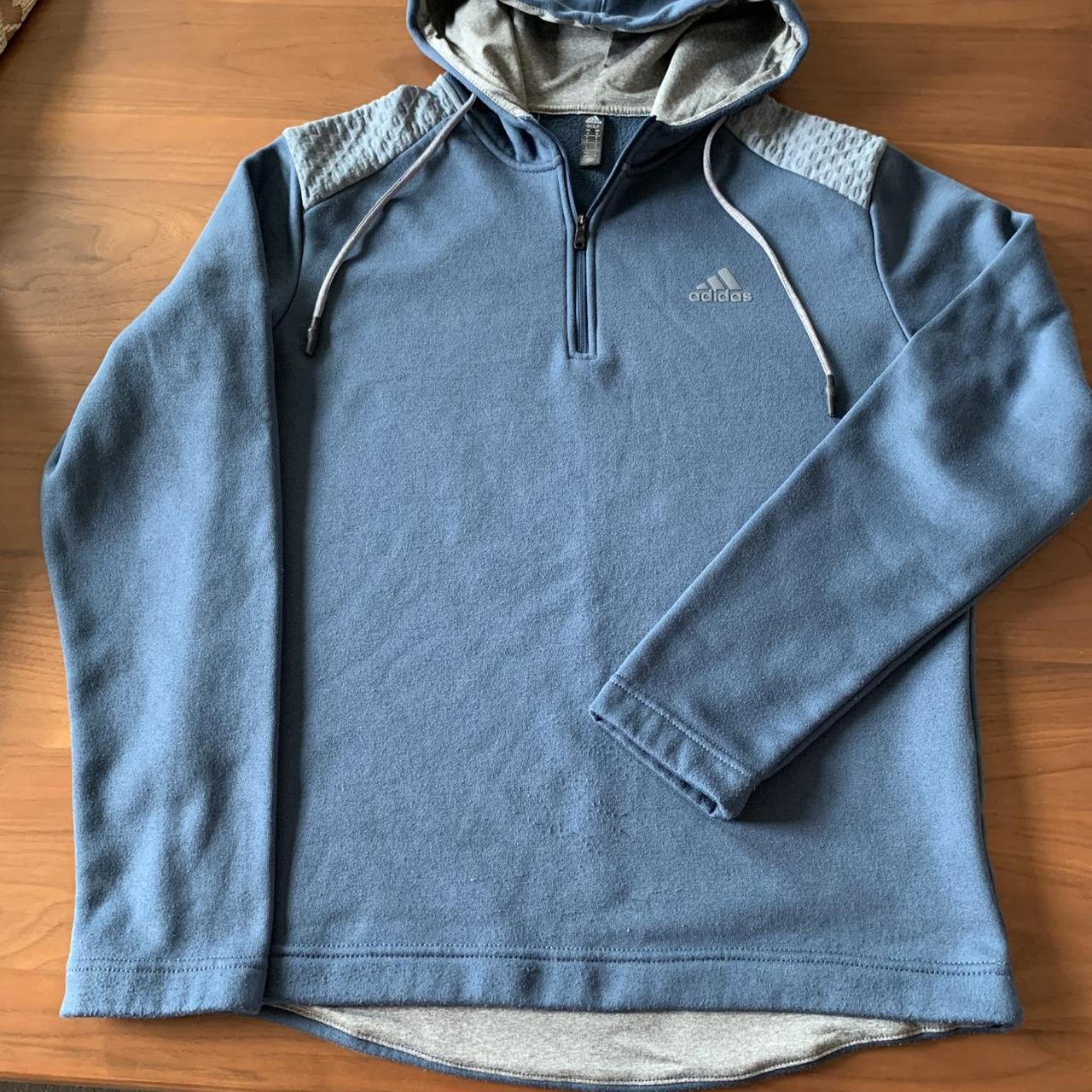 Blue Adidas 1/4 zip hoodie #hoodie #adidas Depop