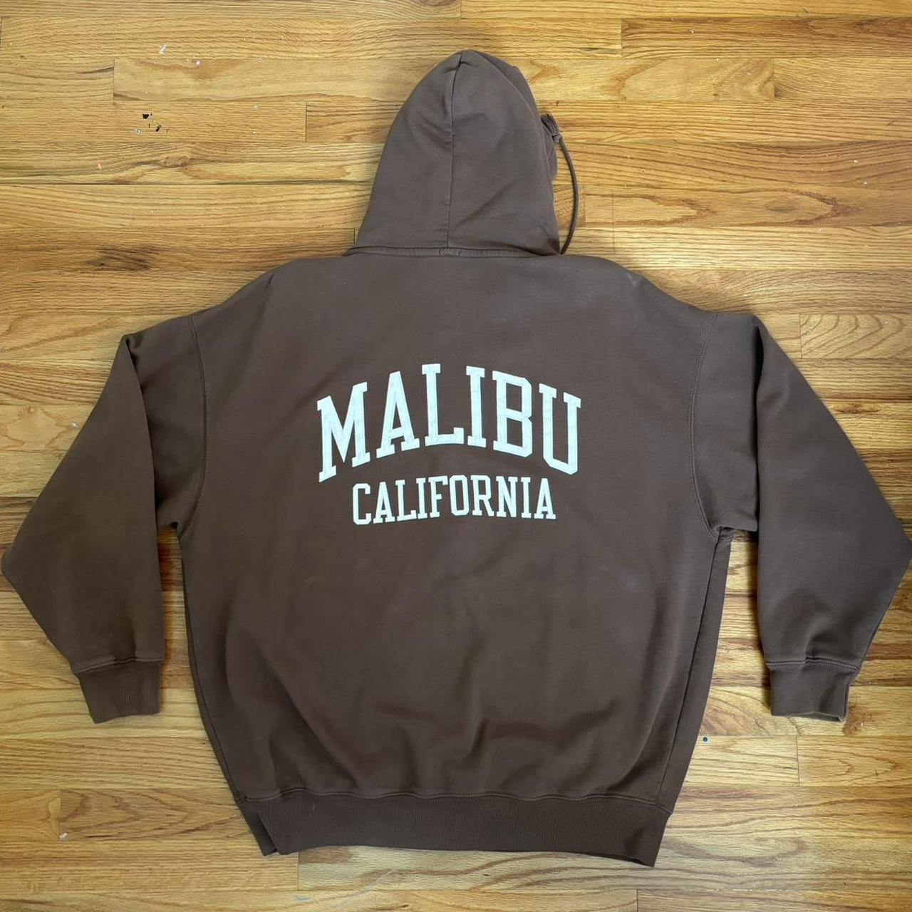 Brandy Melville Brown zip up hoodie worn a few... Depop