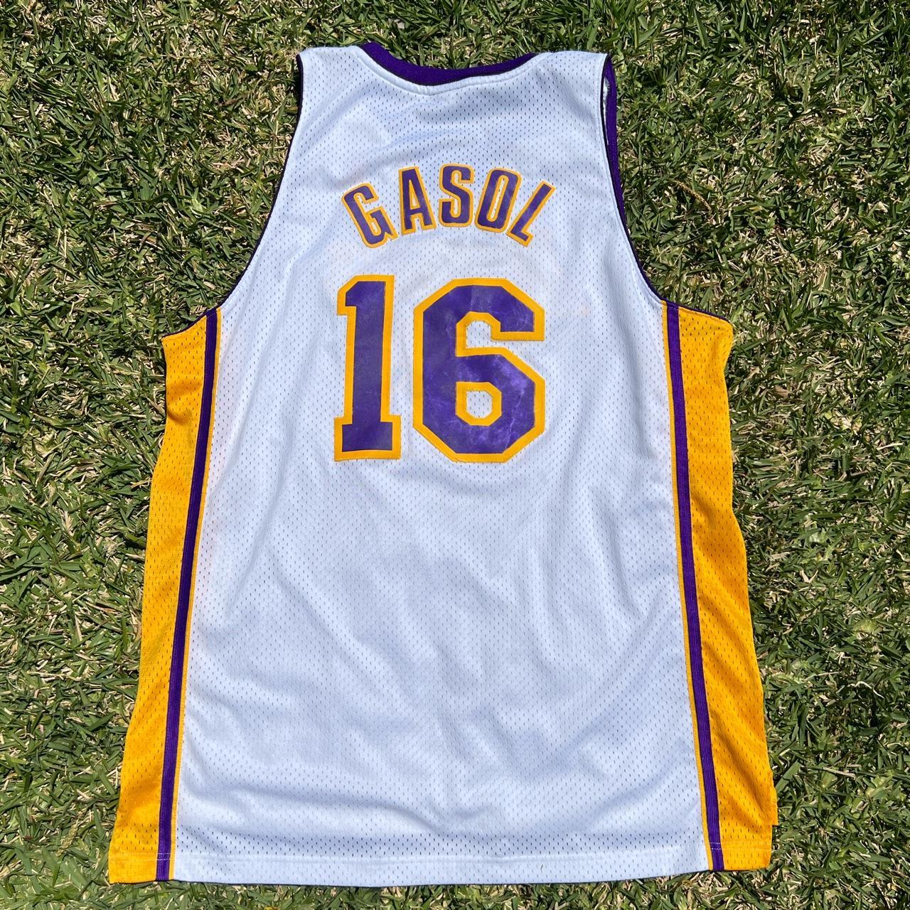 Adidas Lakers Jersey Pau Gasol Size: - Depop