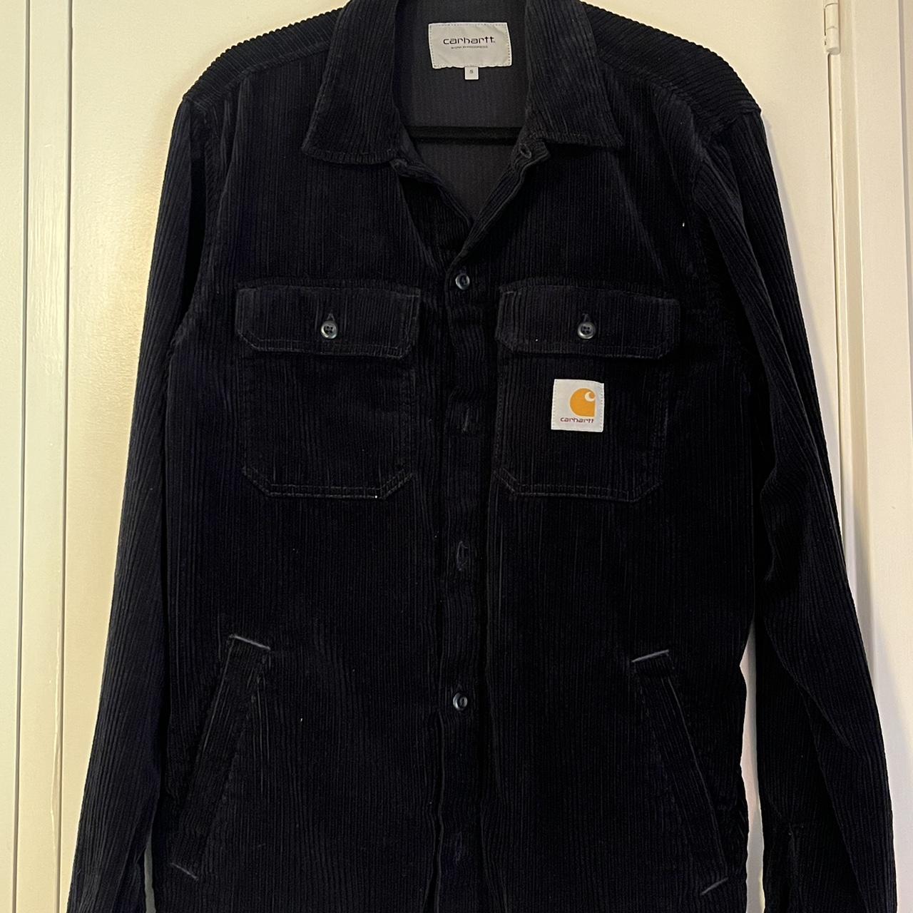 Carhartt Corduroy Navy button-up shirt/jacket. Size... - Depop