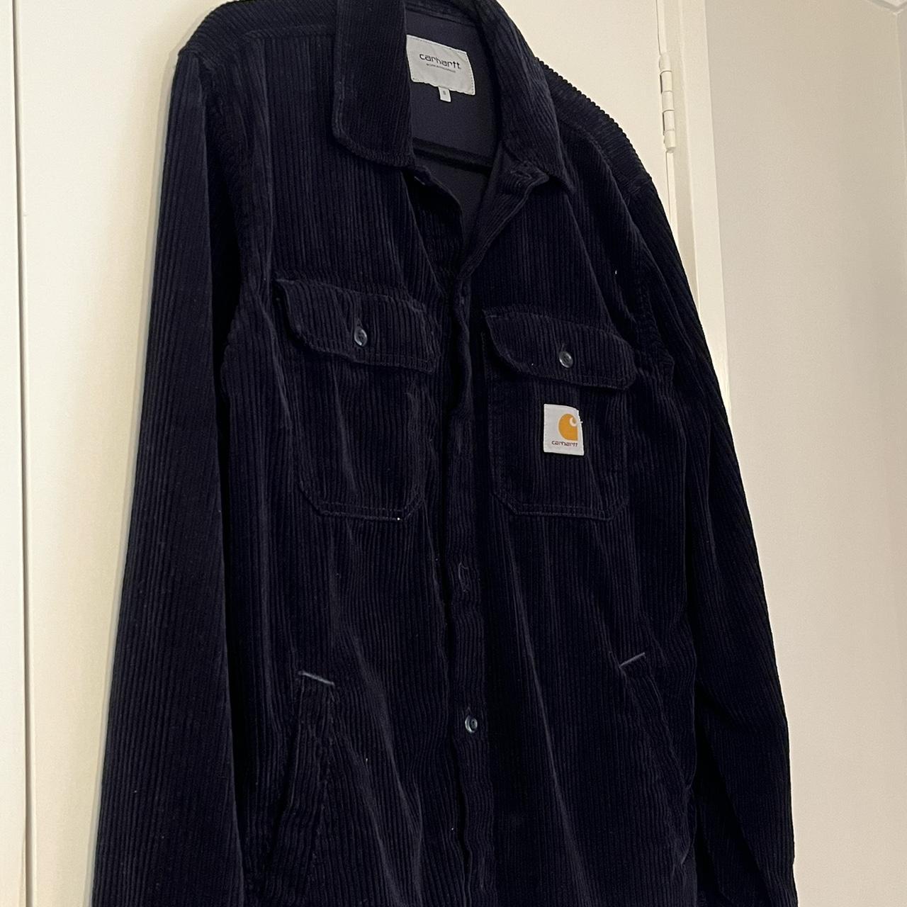 Carhartt Corduroy Navy button-up shirt/jacket. Size... - Depop