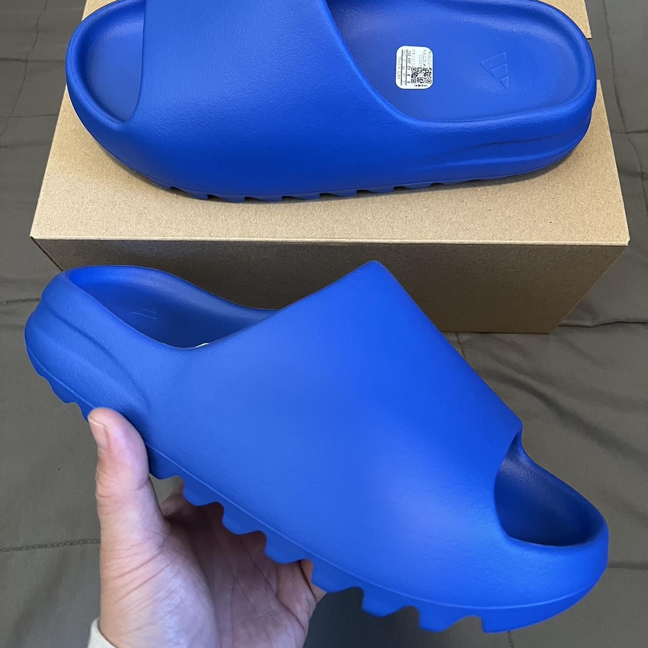 Yeezy Slide Azure - Size US8 Brand new never worn... - Depop
