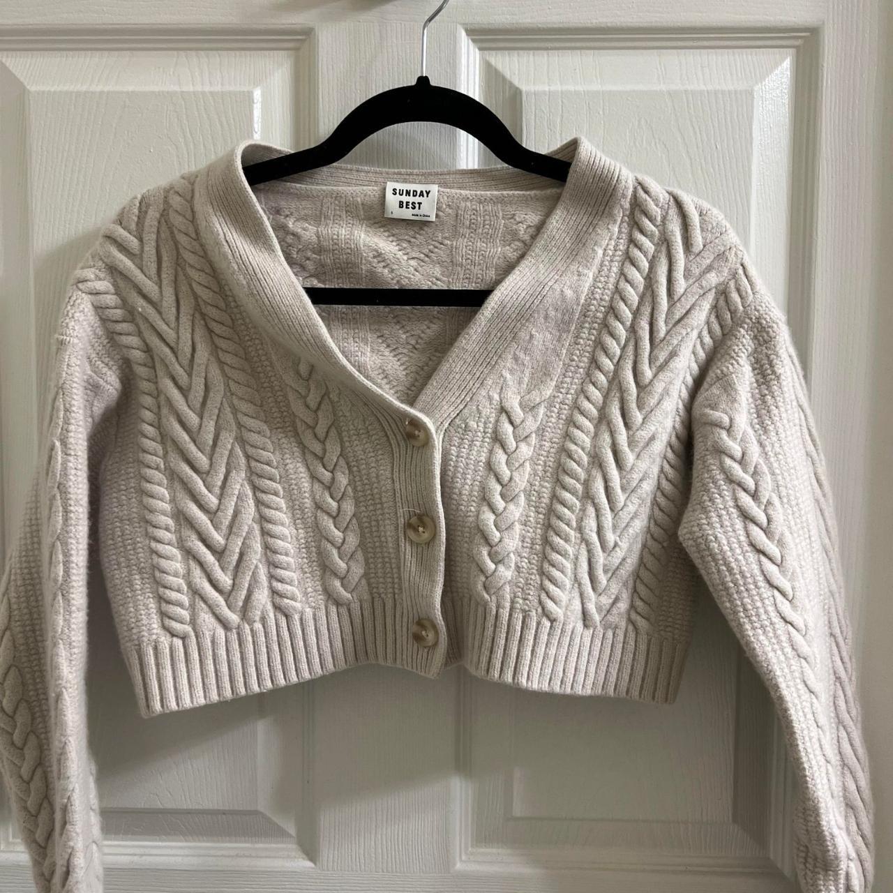 NWT Aritzia Sunday Best good Cable Knit Cardigan