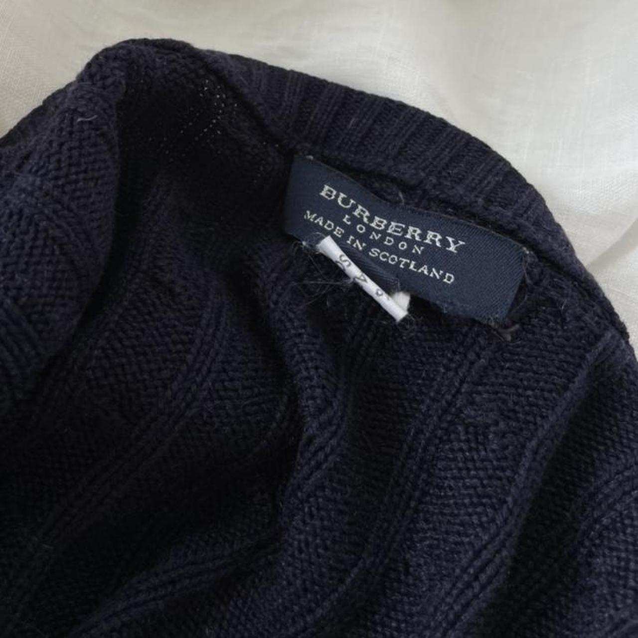 Burberry Women's Blue and Navy Jumper | Depop