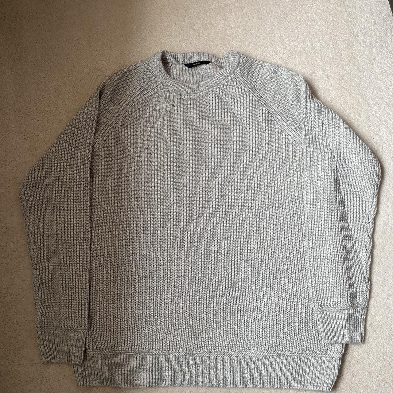 Men’s grey cable knit jumper #unused #grey #jumper - Depop