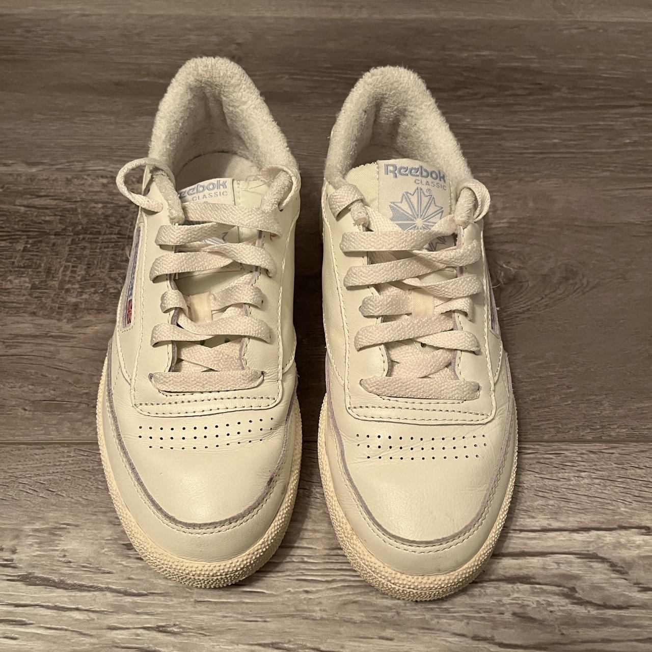 reebok cream trainers