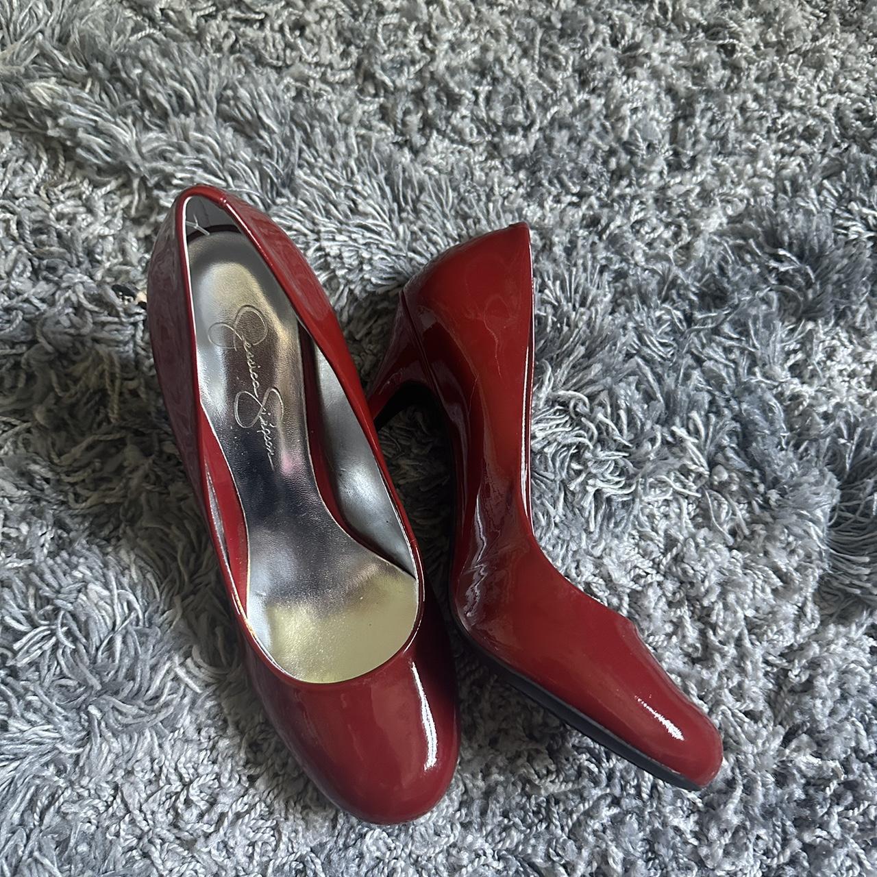 Super cute red ballet heels -jessica Simpson... - Depop