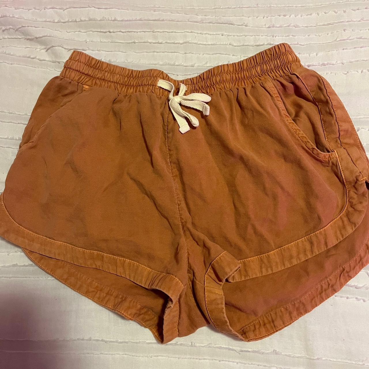 Billabong Women's Brown and Orange Shorts | Depop