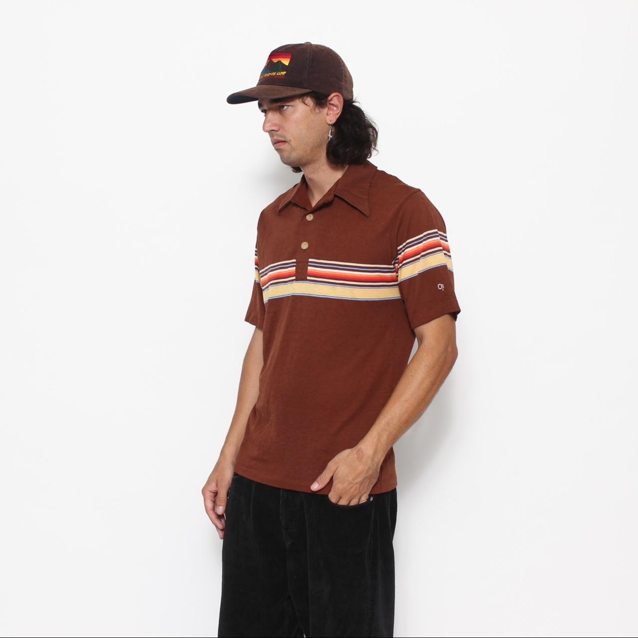 Ocean Pacific Men's Brown and Yellow Polo-shirts (2)
