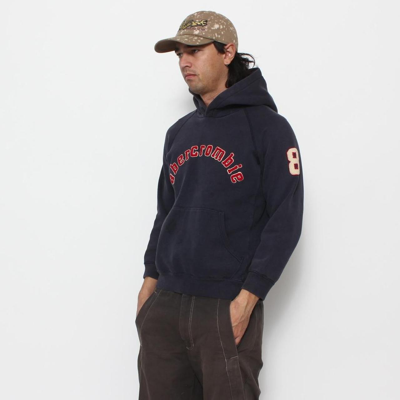 Abercrombie Fitch Varsity Logo Oversized Hoodie In Blue For, 56% OFF