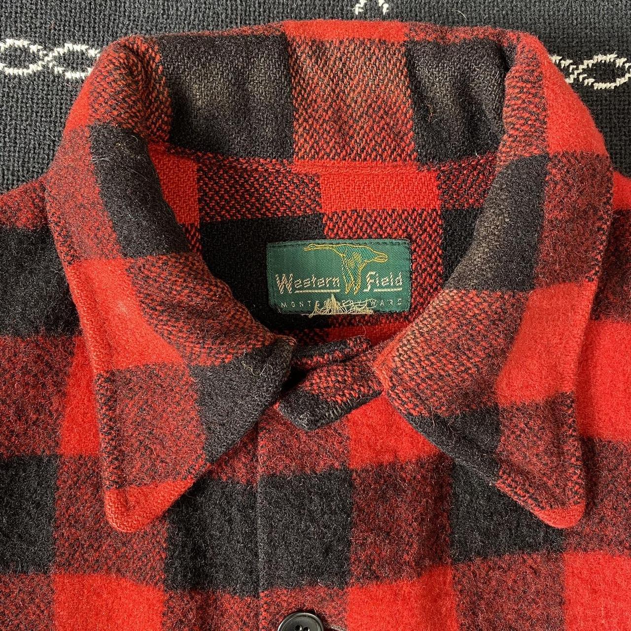 Vintage Montgomery Ward Buffalo Plaid Faux Fur Collar Bomber Jacket Large deals