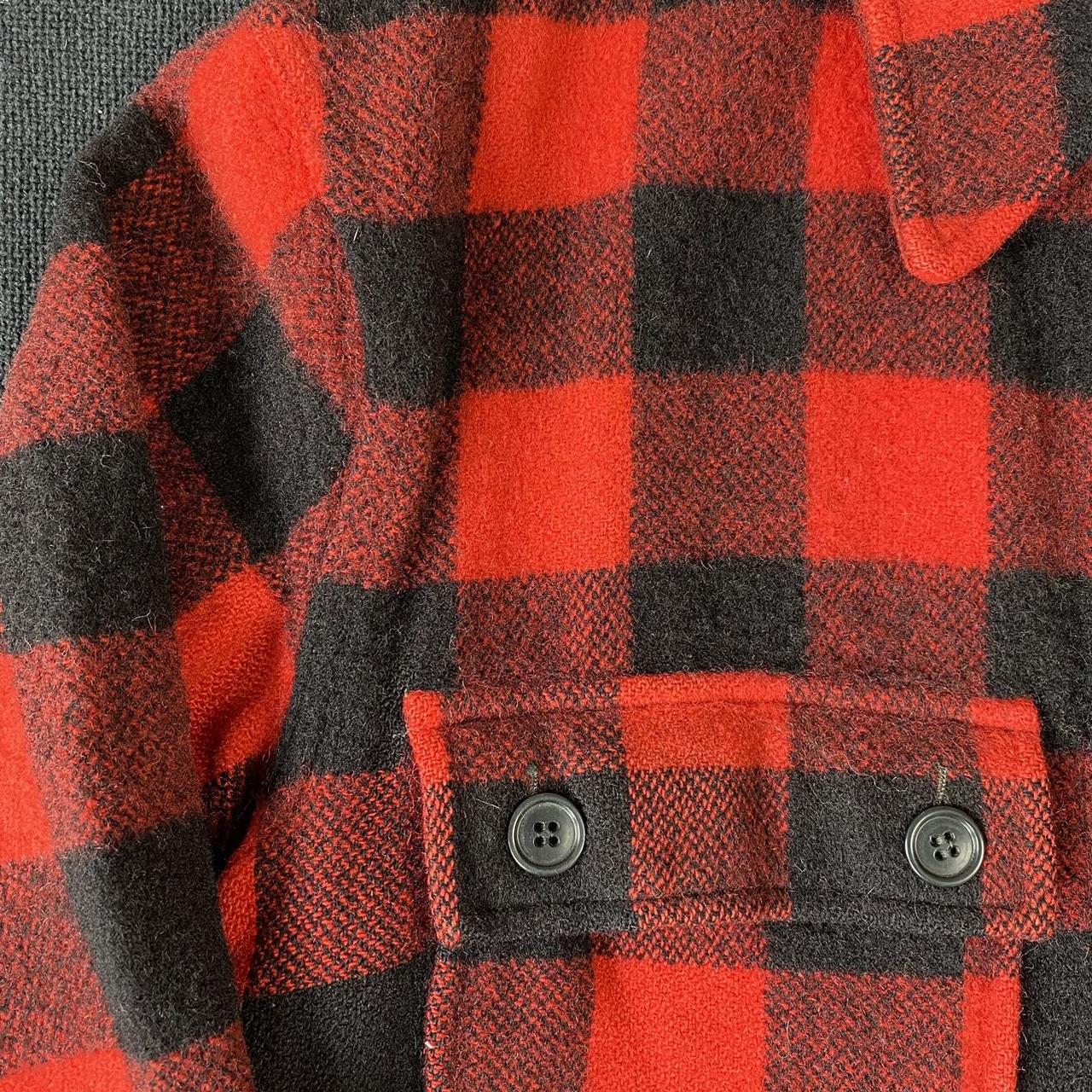 50s vintage buffalo plaid thick wool hunting jacket | Depop