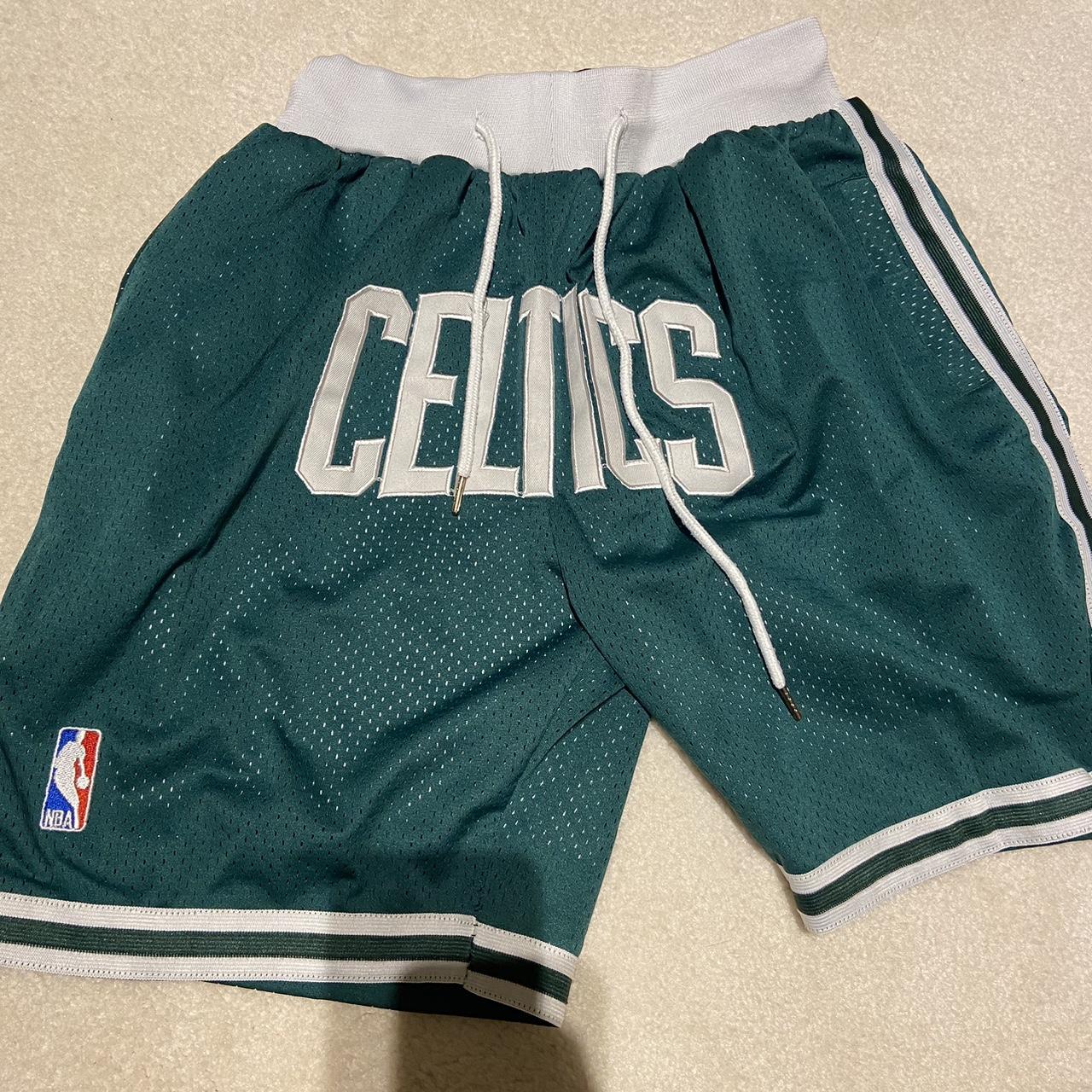 Boston Celtics just don shorts, crotch print, worn - Depop