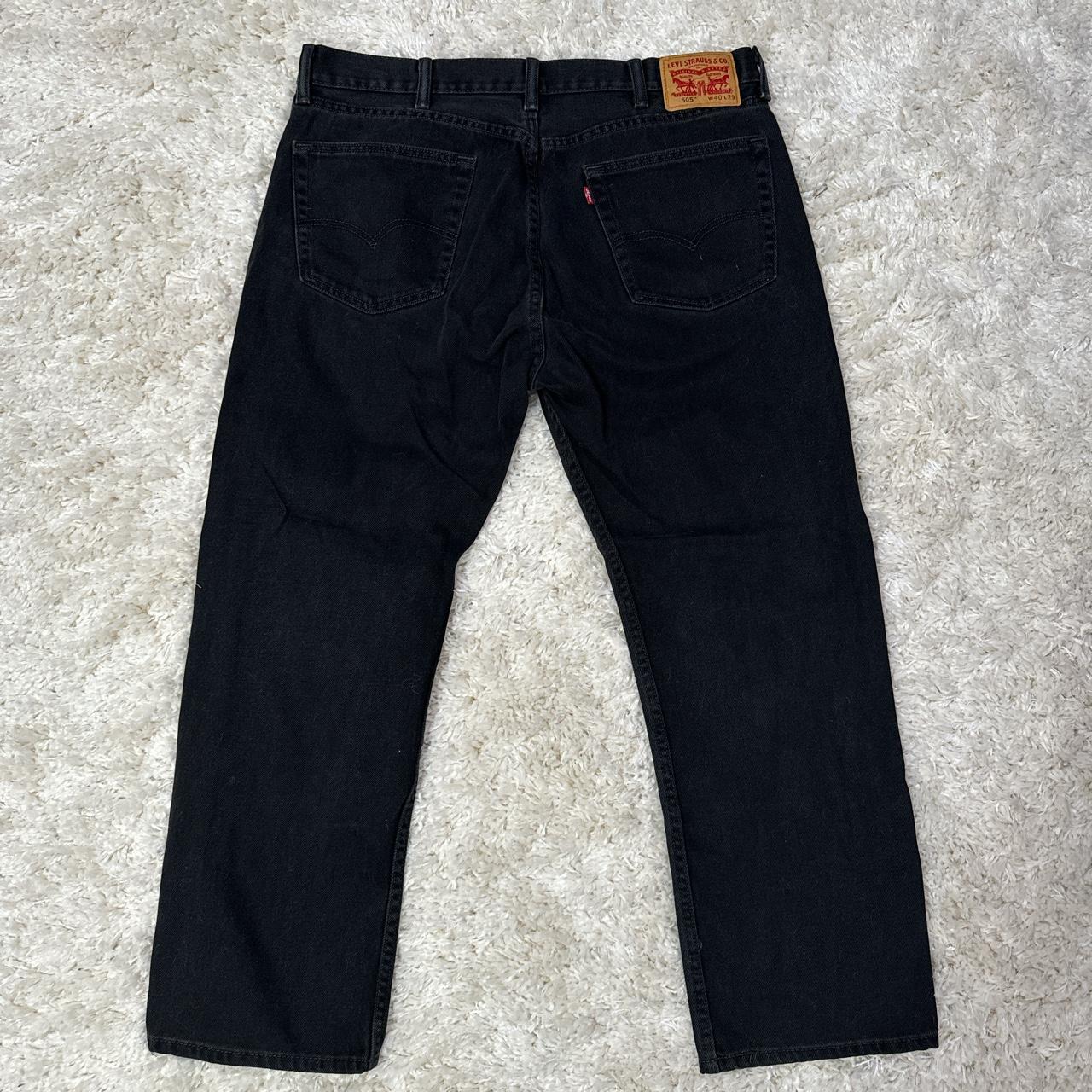 Black 505 Levi Jeans Waist 40 Length 29 - Depop